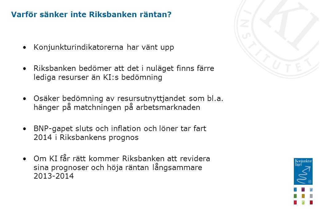 Varför sänker inte Riksbanken räntan.