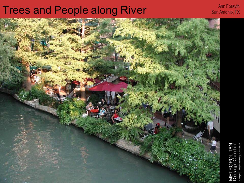 Trees and People along River Ann Forsyth San Antonio, TX