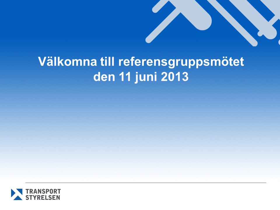 Välkomna till referensgruppsmötet den 11 juni 2013