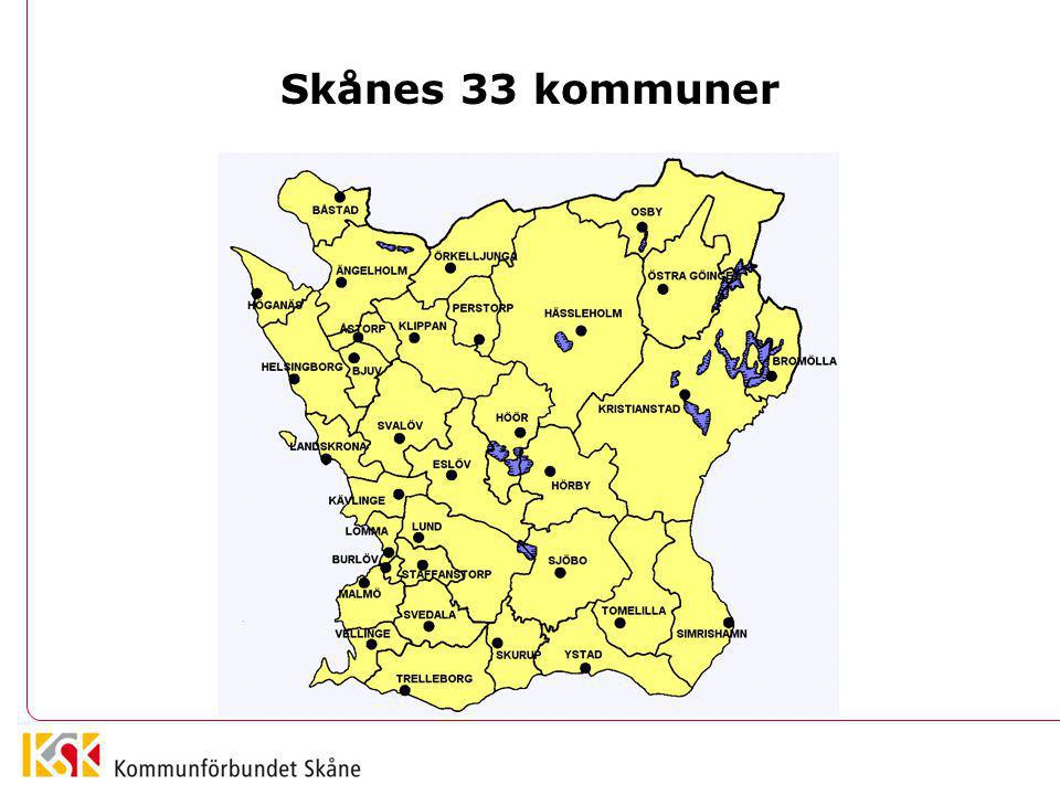 Skånes 33 kommuner