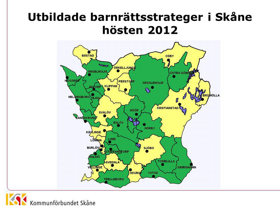 Utbildade barnrättsstrateger i Skåne hösten 2012
