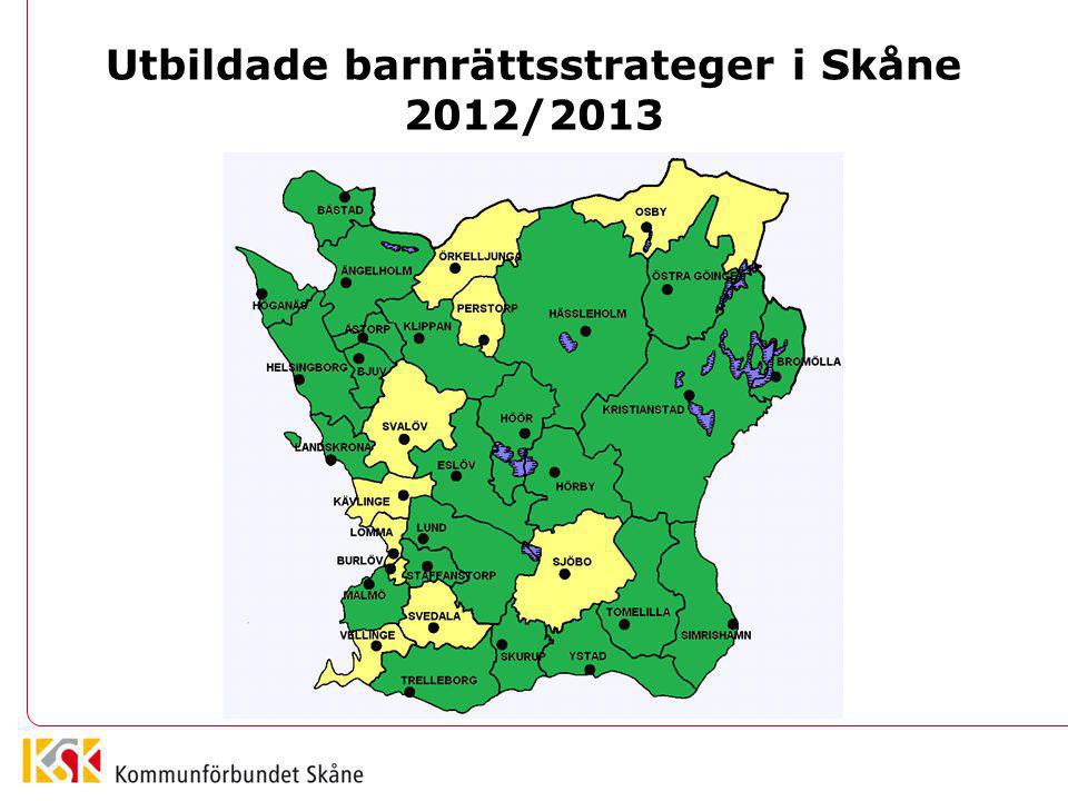 Utbildade barnrättsstrateger i Skåne 2012/2013