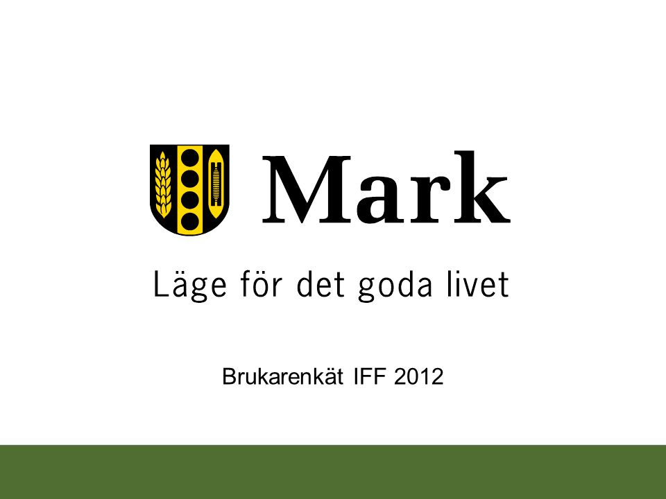 Brukarenkät IFF 2012