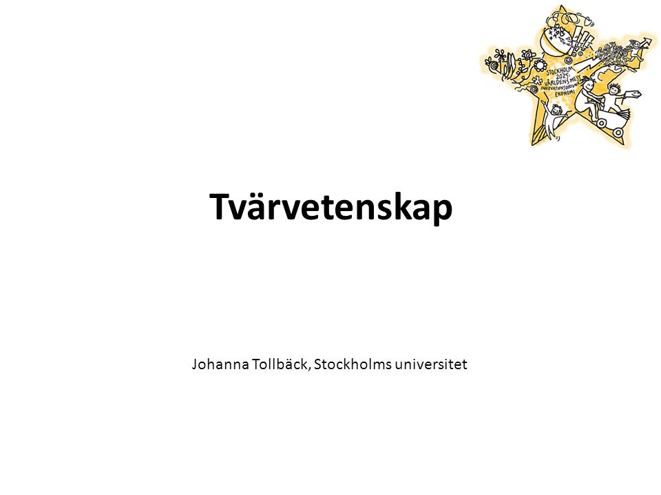 Tvärvetenskap Johanna Tollbäck, Stockholms universitet