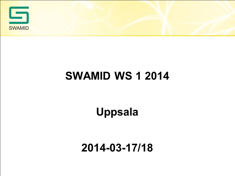 SWAMID WS Uppsala /18