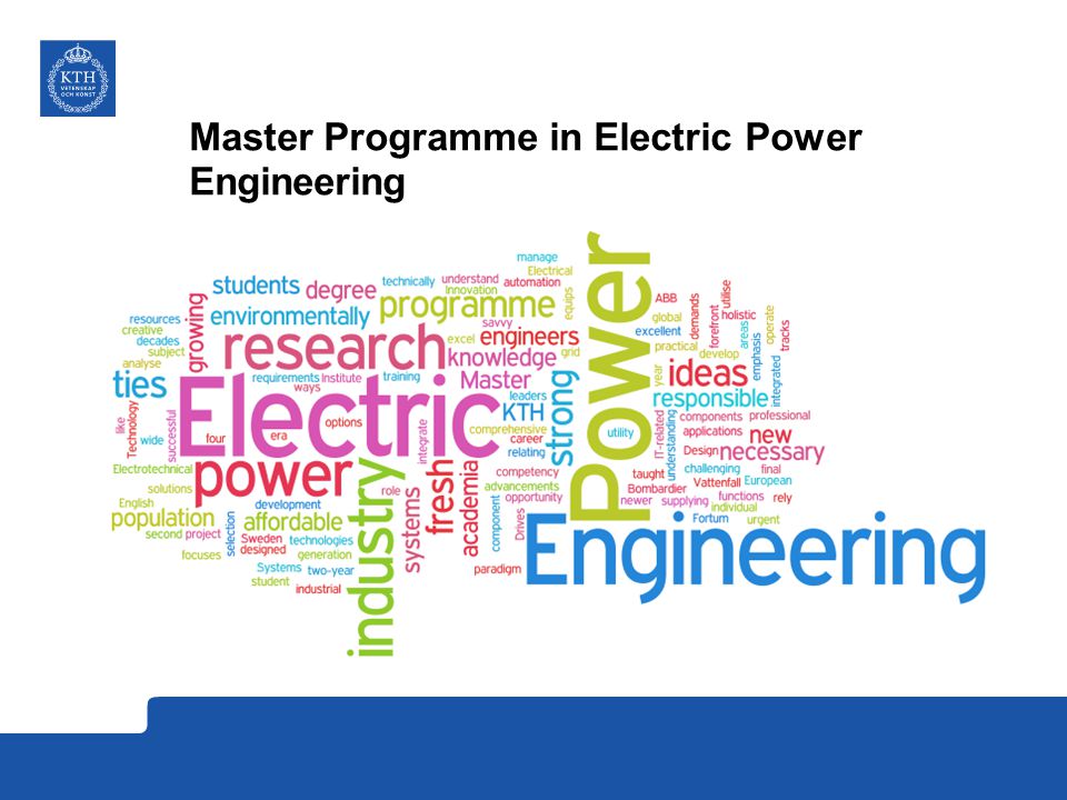 Master Programme in Electric Power Engineering