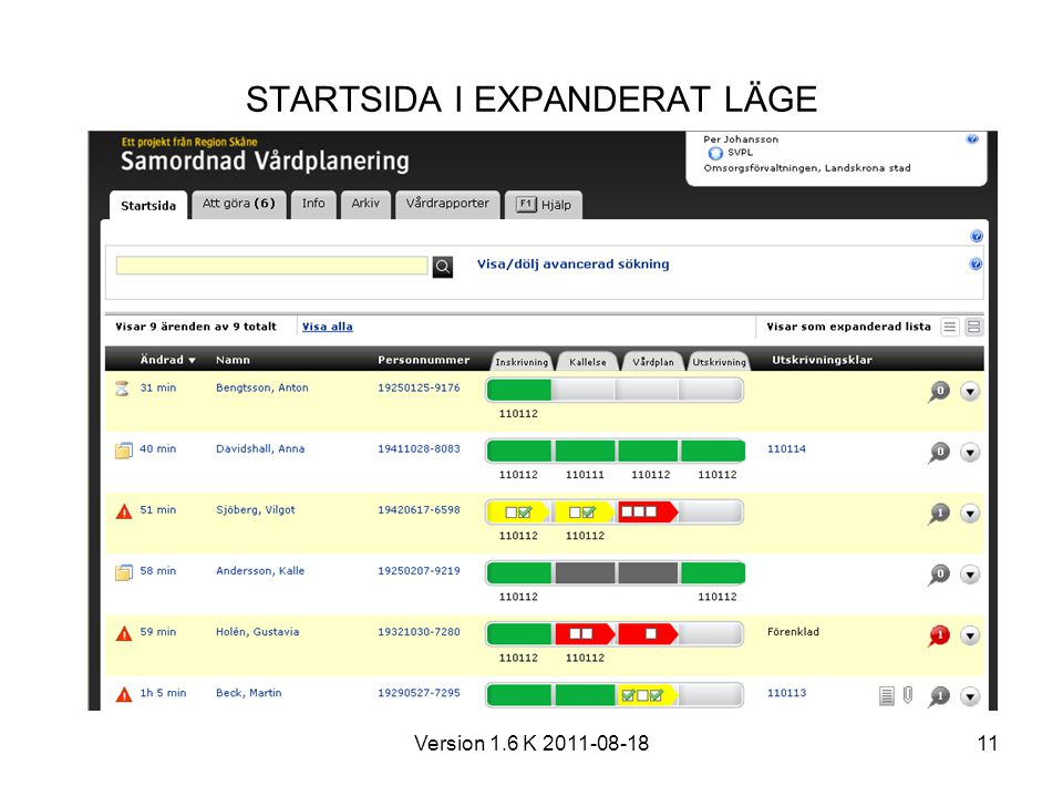 Version 1.6 K STARTSIDA I EXPANDERAT LÄGE