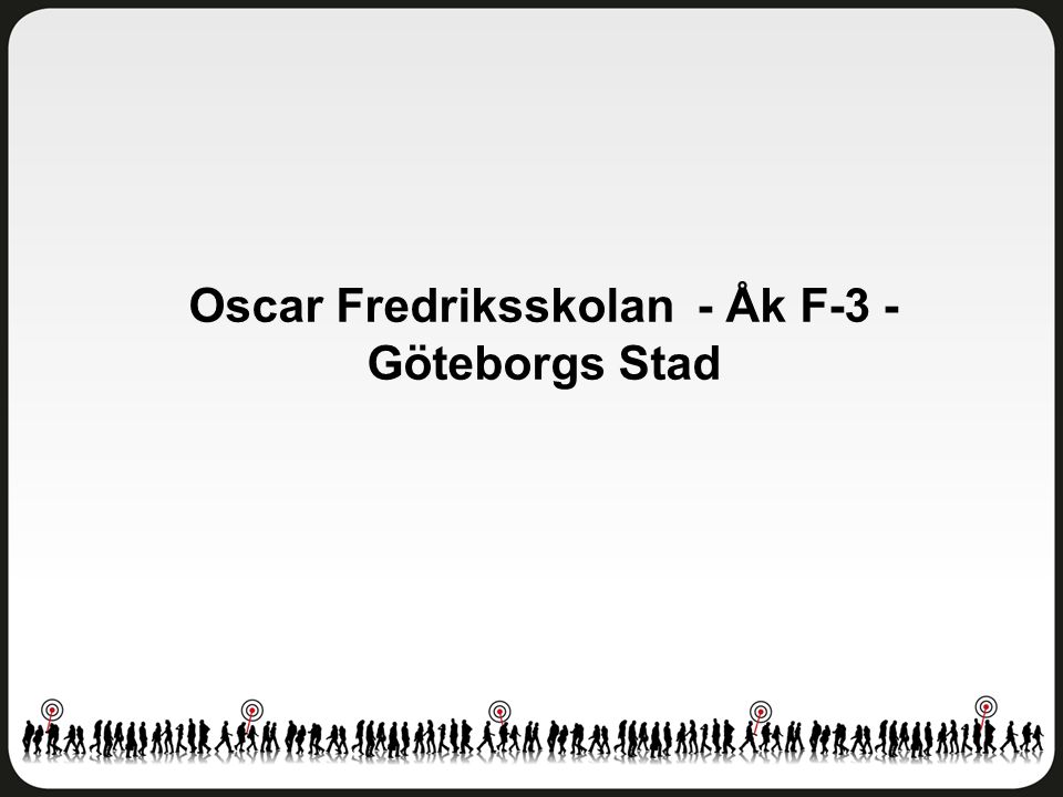 Oscar Fredriksskolan - Åk F-3 - Göteborgs Stad