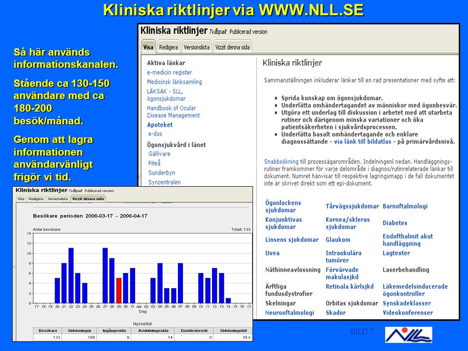 BILD 7 Kliniska riktlinjer via   Kliniska riktlinjer via   Så här används informationskanalen.