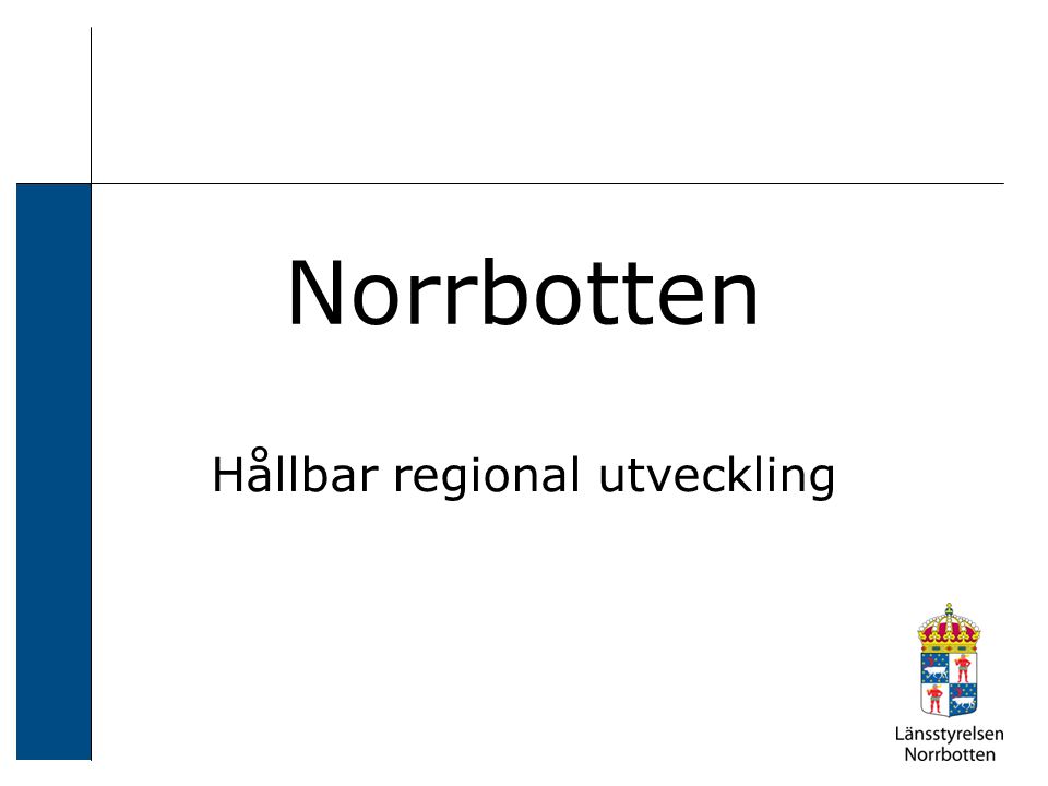 Norrbotten Hållbar regional utveckling