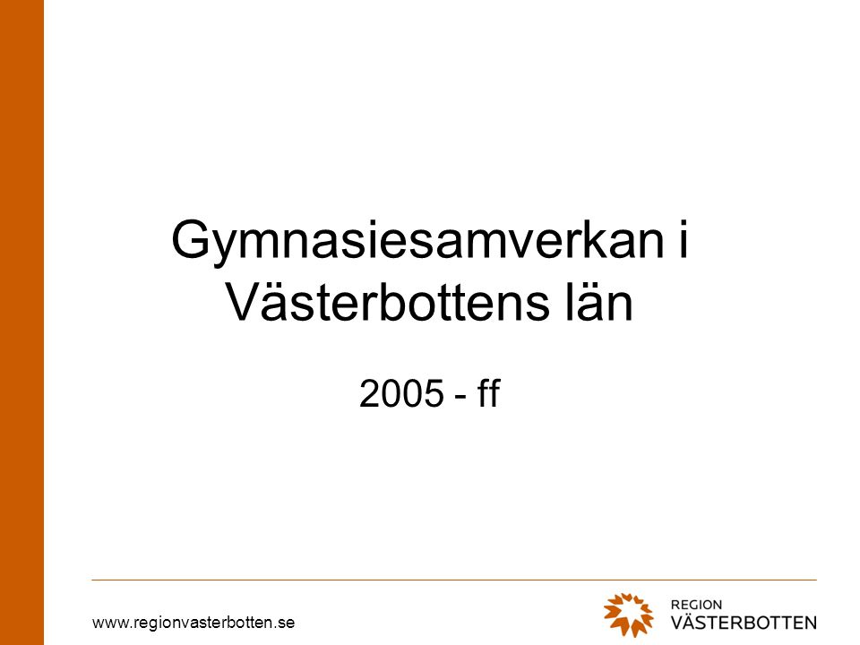 Gymnasiesamverkan i Västerbottens län ff