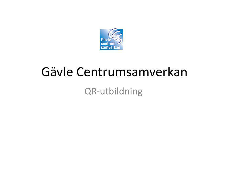 Gävle Centrumsamverkan QR-utbildning