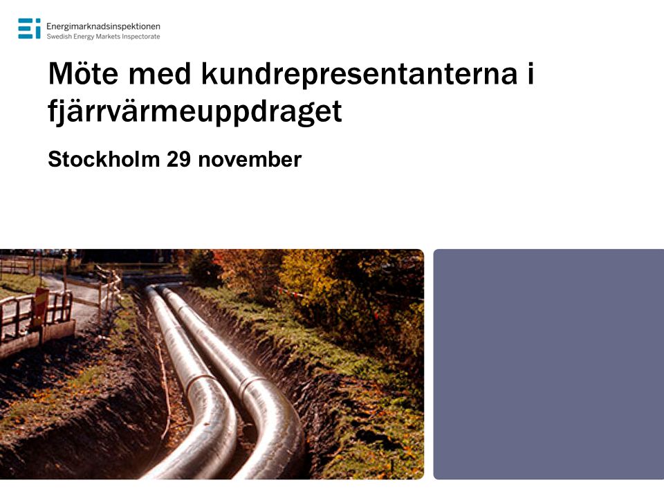 Möte med kundrepresentanterna i fjärrvärmeuppdraget Stockholm 29 november