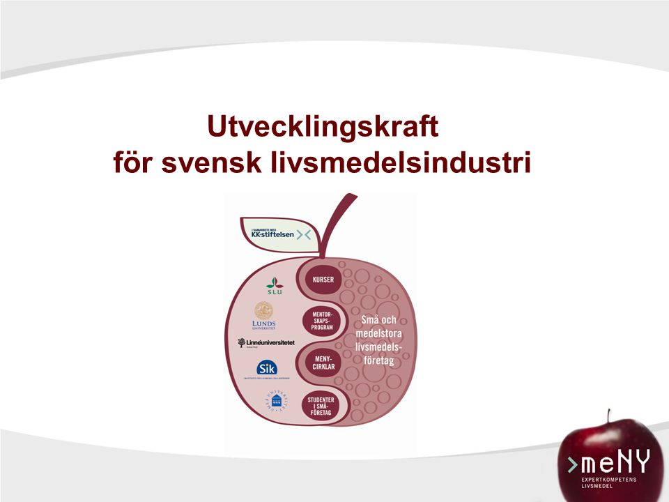 Utvecklingskraft för svensk livsmedelsindustri