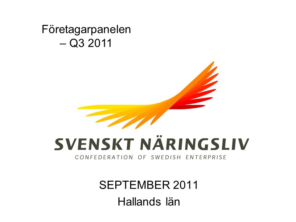 Företagarpanelen – Q SEPTEMBER 2011 Hallands län