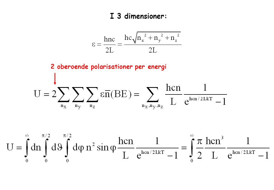 I 3 dimensioner: 2 oberoende polarisationer per energi