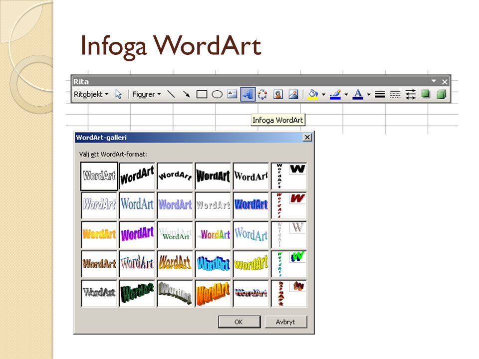 Infoga WordArt