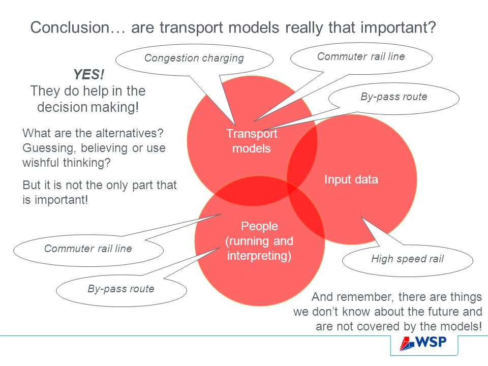 Conclusion… are transport models really that important.